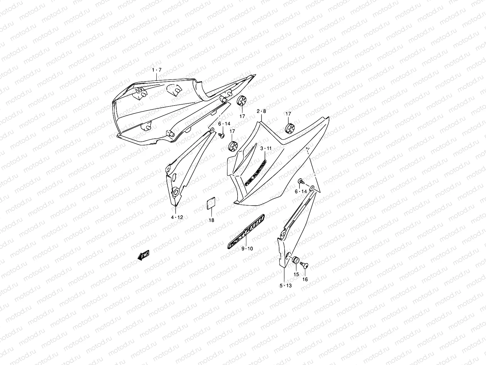 41B - FRAME COVER (MODEL K4/K5)