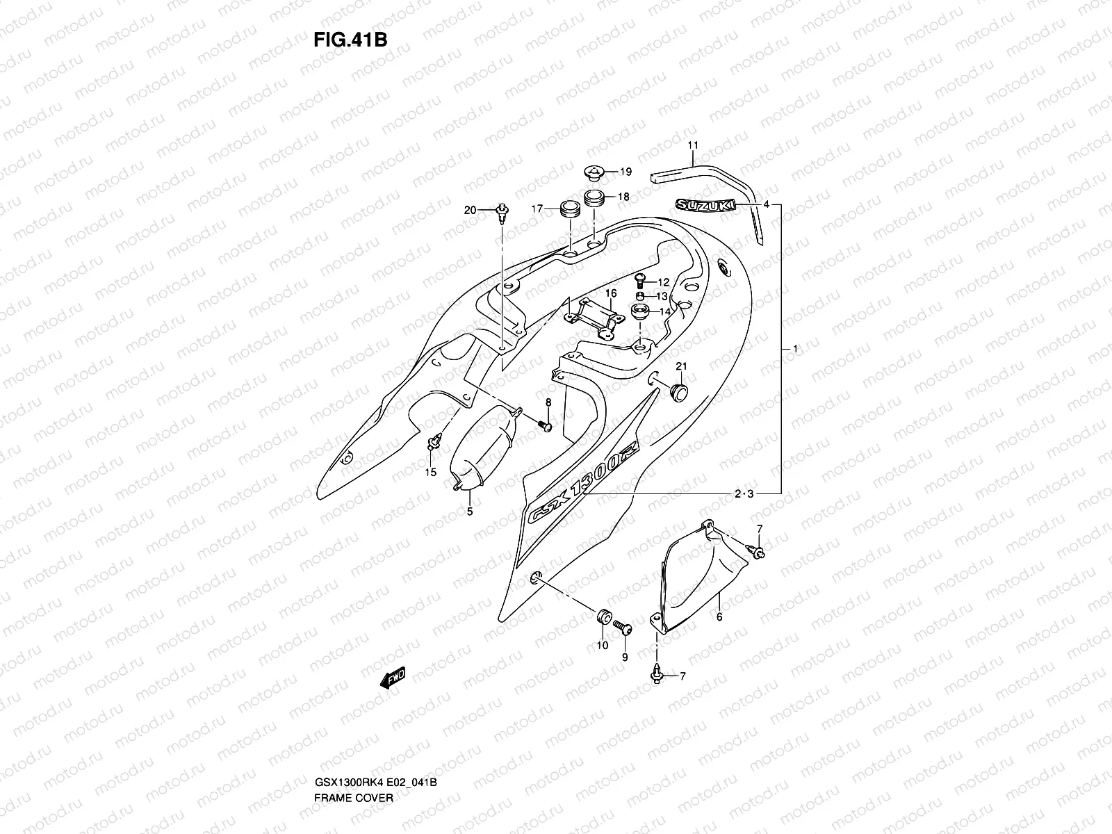 41B - FRAME COVER (MODEL K6)