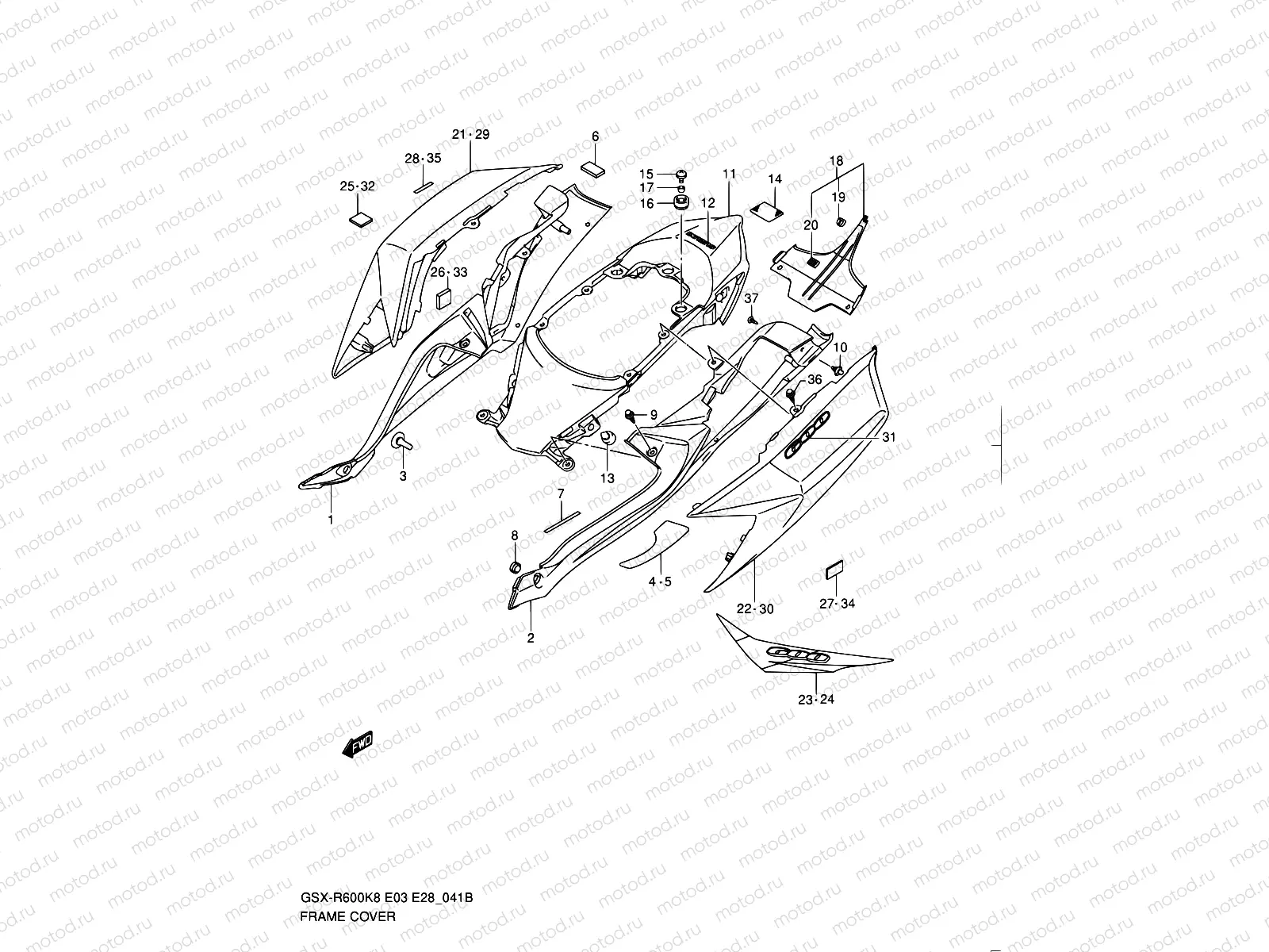 41B - FRAME COVER (MODEL L0)