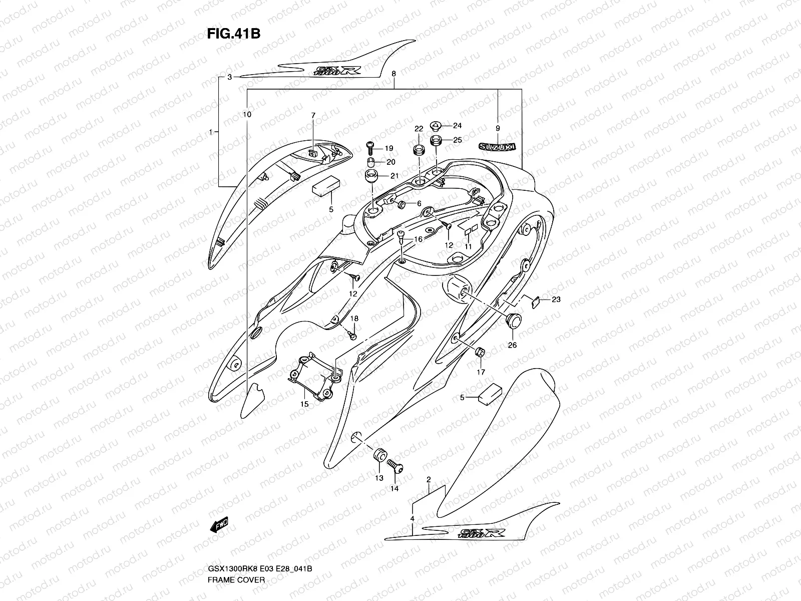 41B - FRAME COVER (MODEL L0)