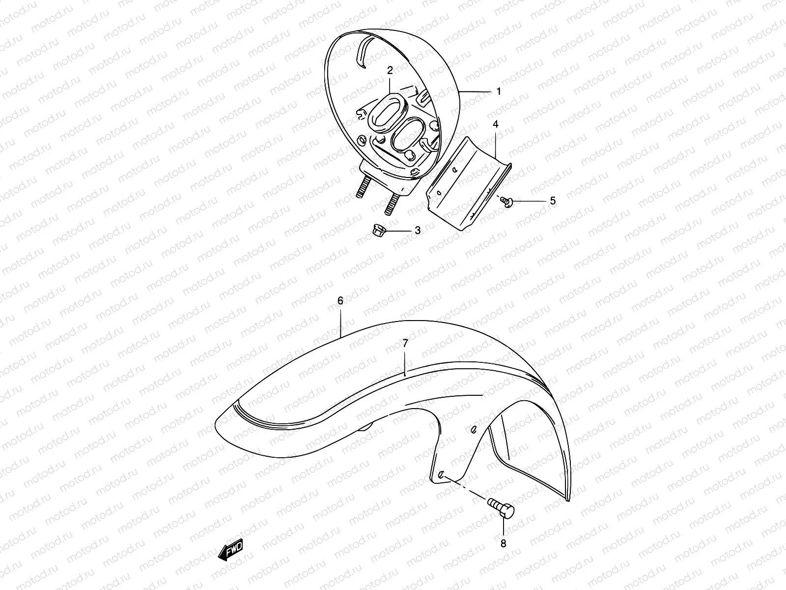41B - FRONT FENDER (MODEL Y/K1/K2)