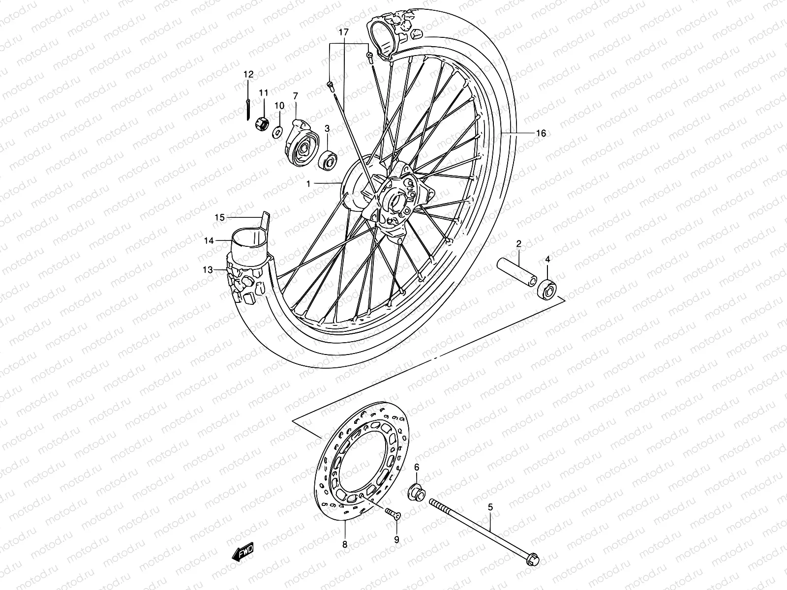41B - FRONT WHEEL (MODEL K2 P09)