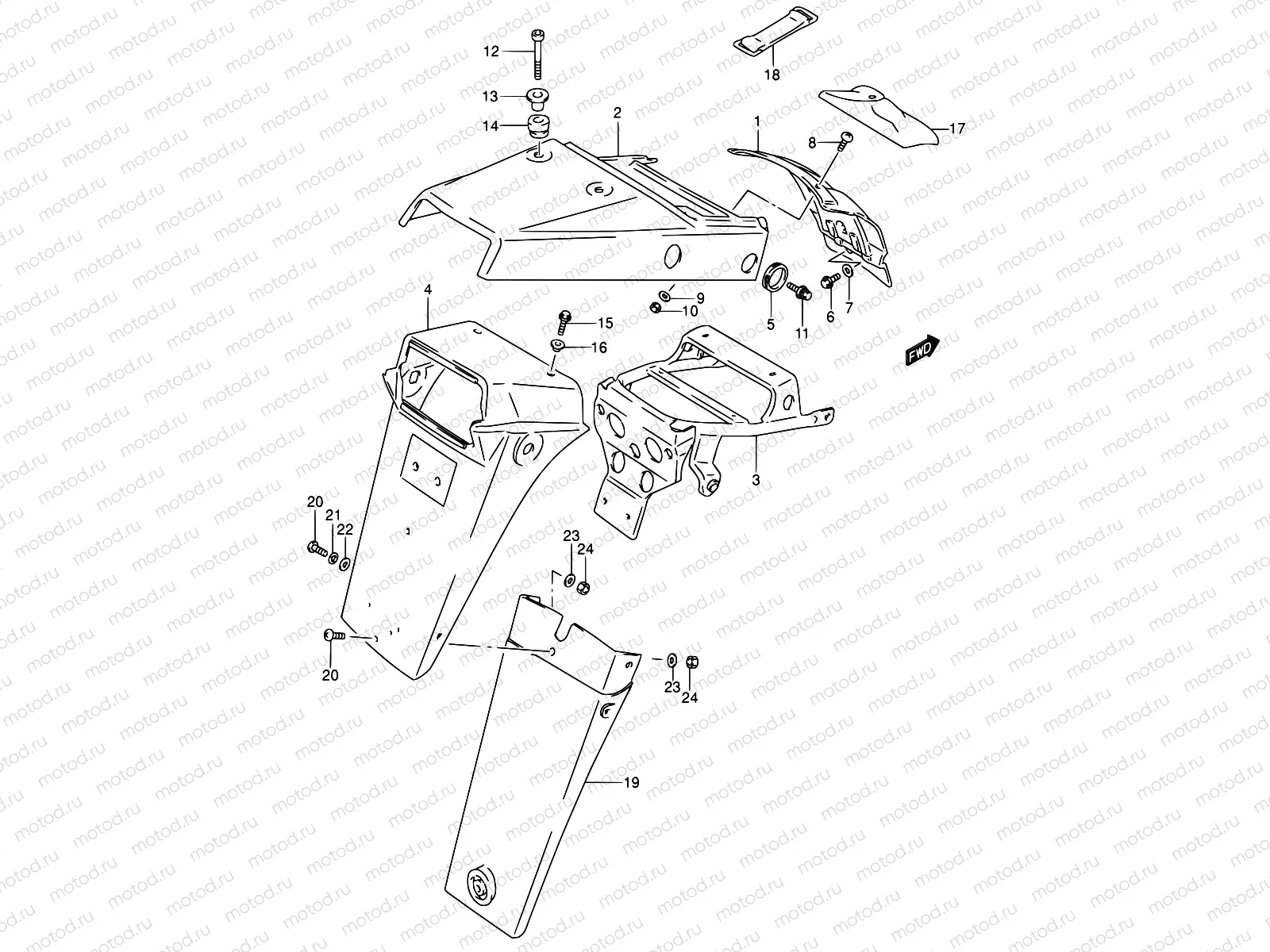 41B - REAR FENDER (MODEL T)