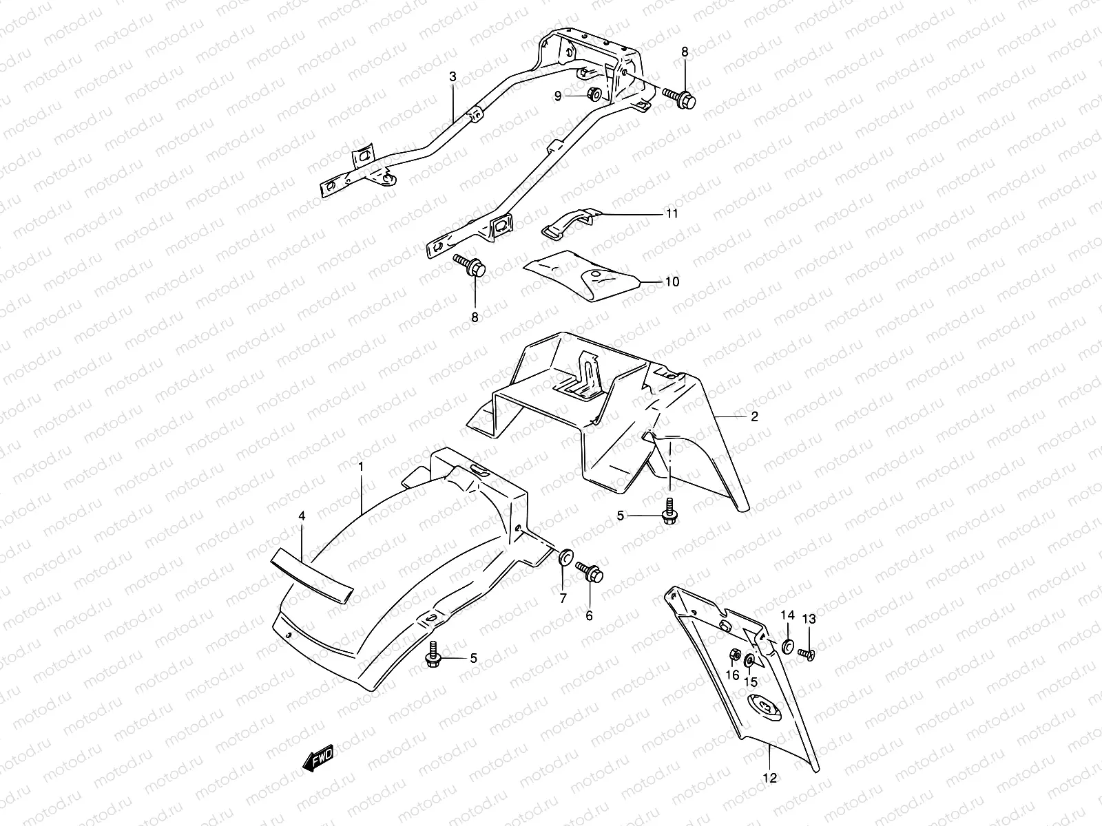 41B - REAR FENDER (MODEL T)