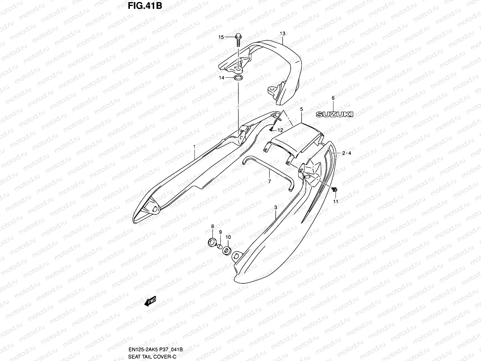 41B - SEAT TAIL COVER (MODEL K7/K8)