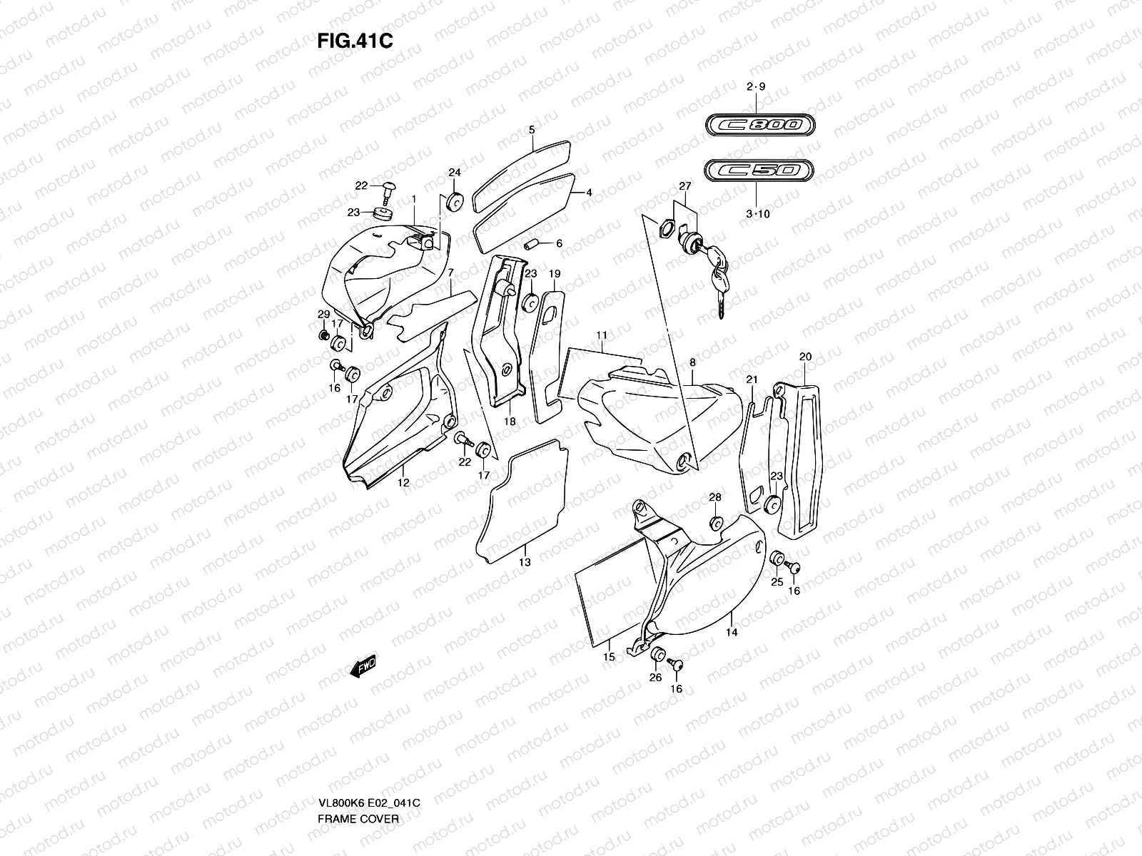 41C - FRAME COVER (MODEL K9)