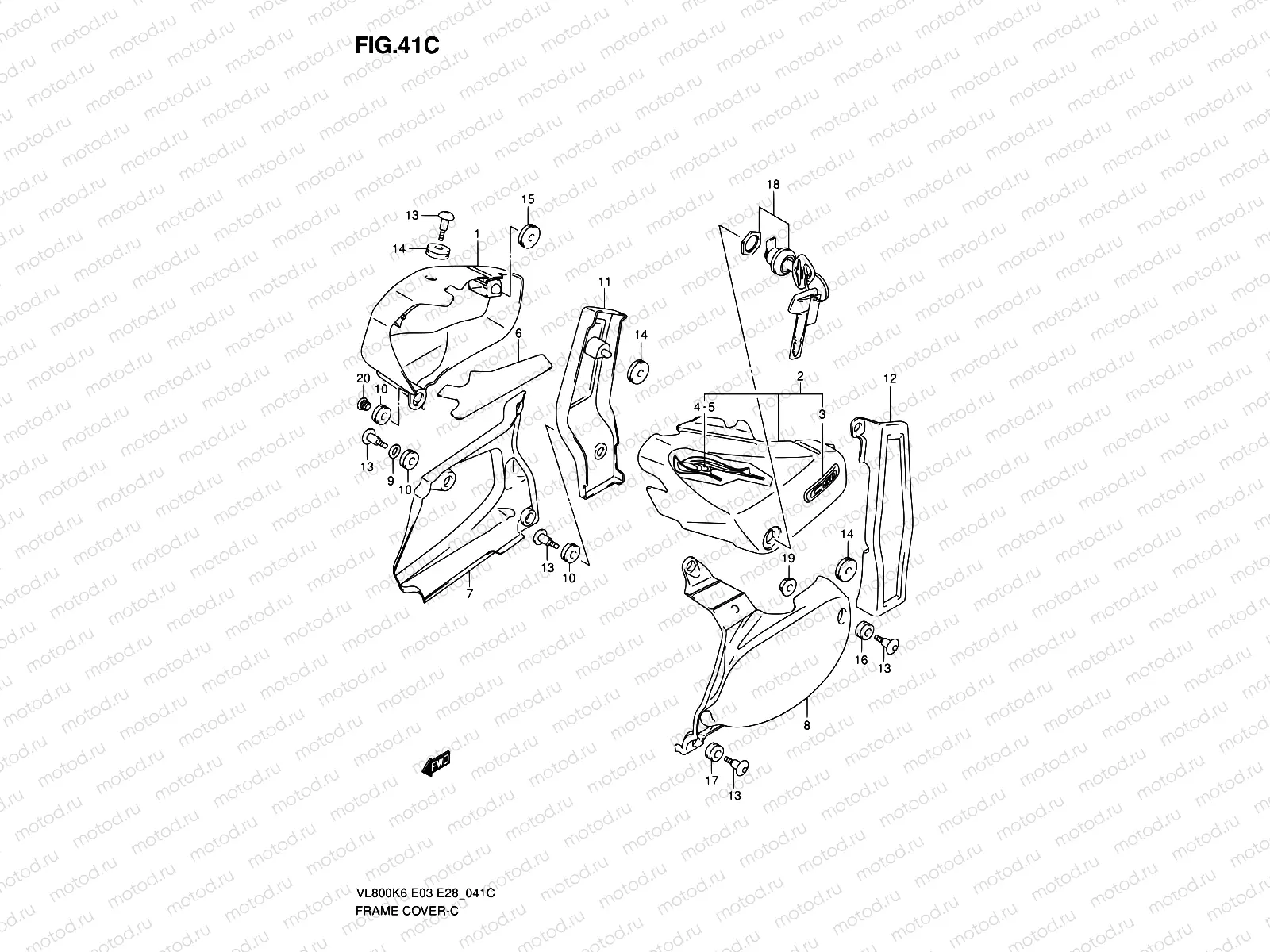 41C - FRAME COVER (VL800CK7)