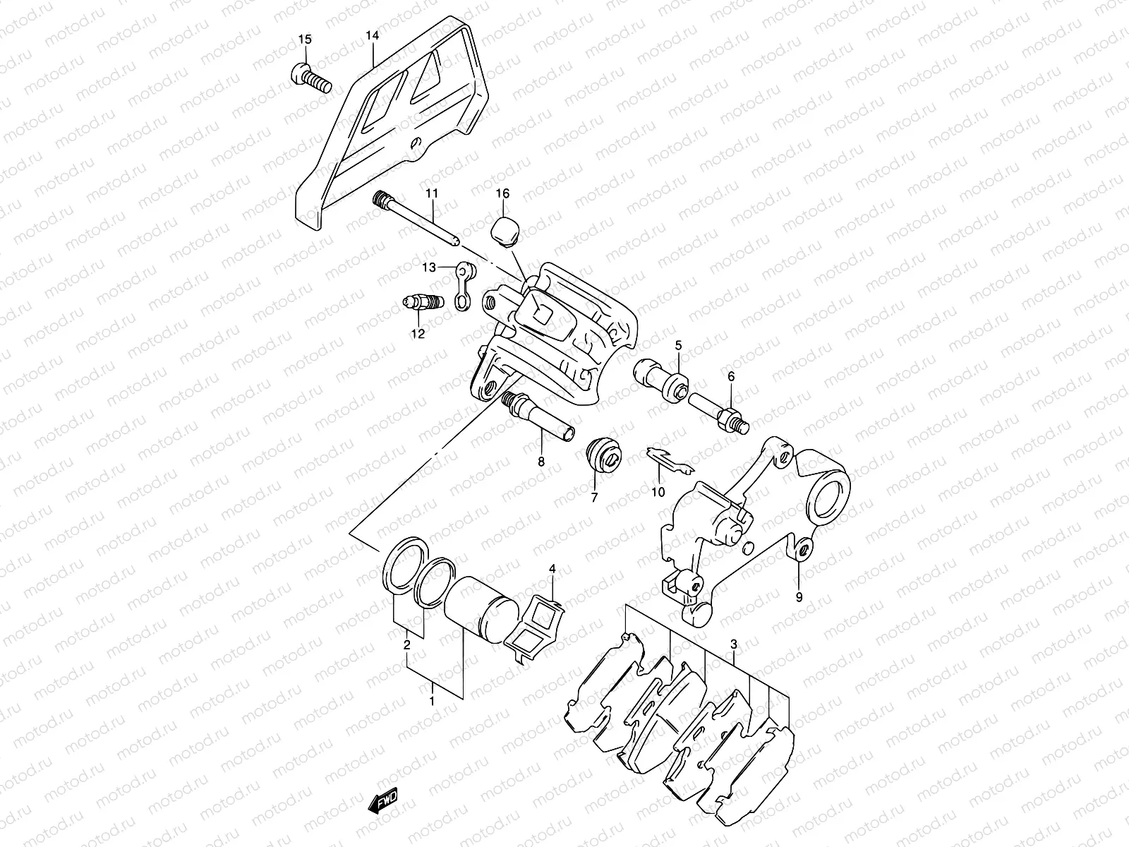 41C - REAR CALIPER (MODEL S/T)