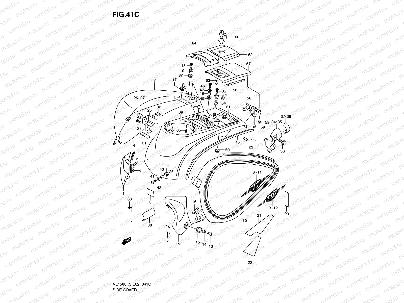 41C - SIDE COVER (MODEL K9)