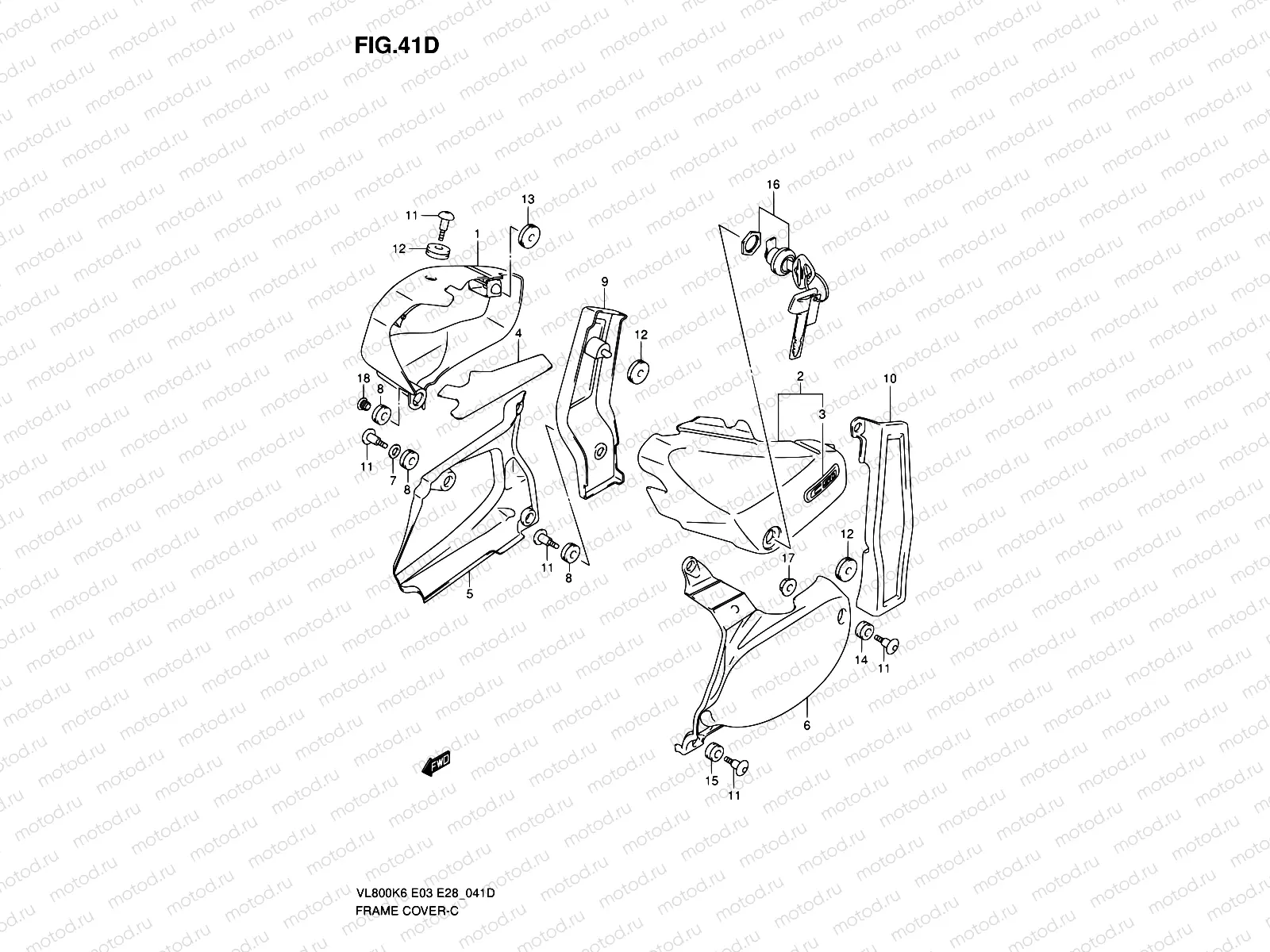 41D - FRAME COVER (MODEL K8)