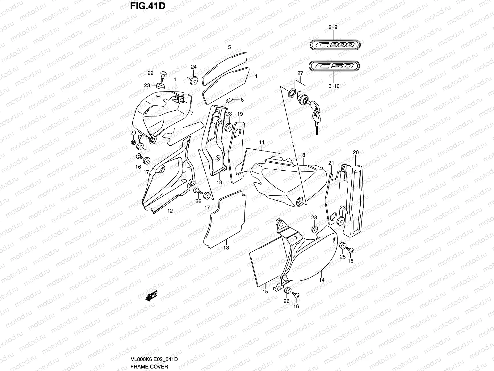 41D - FRAME COVER (MODEL L0)