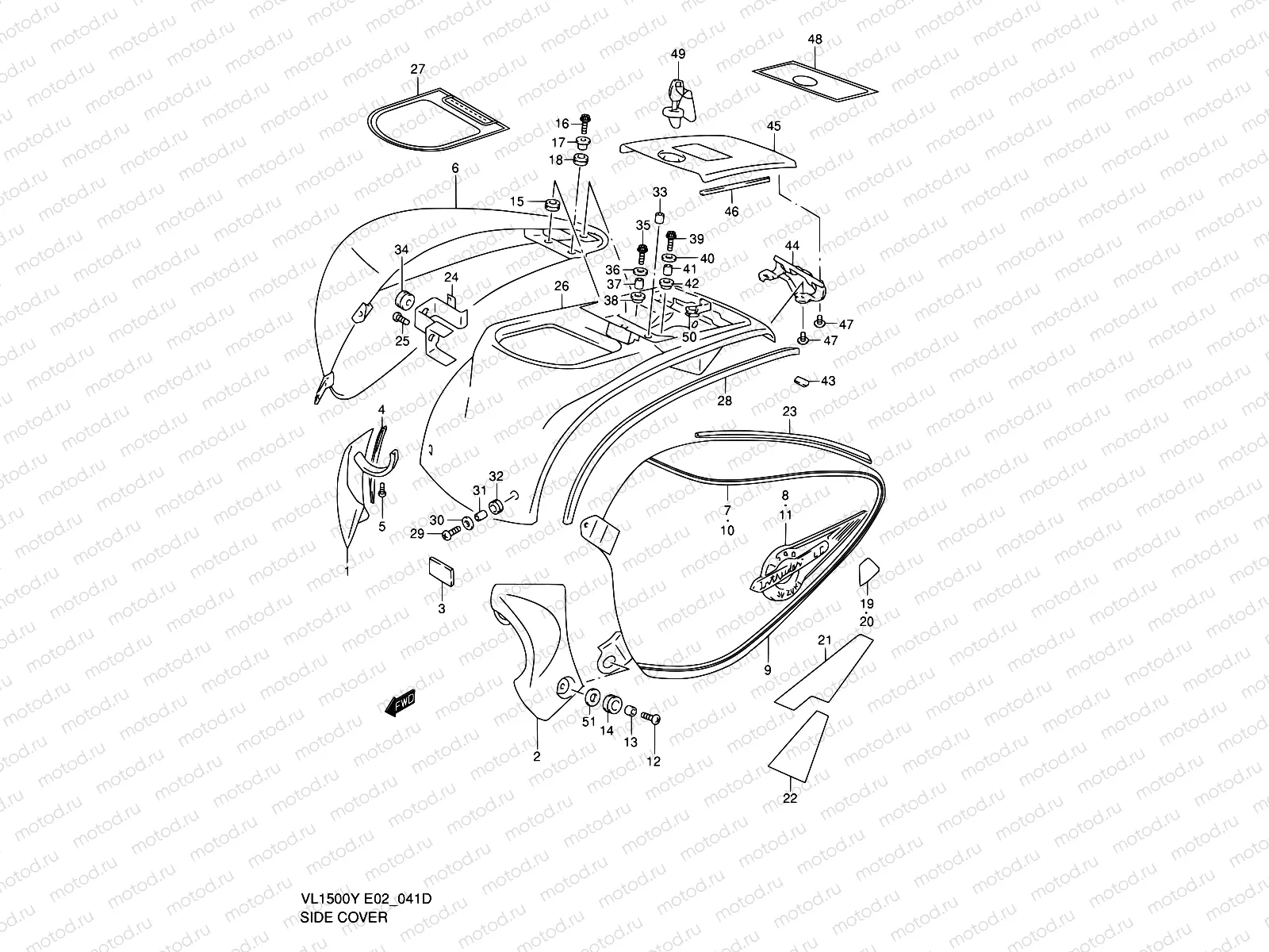 41D - SIDE COVER (MODEL K2)