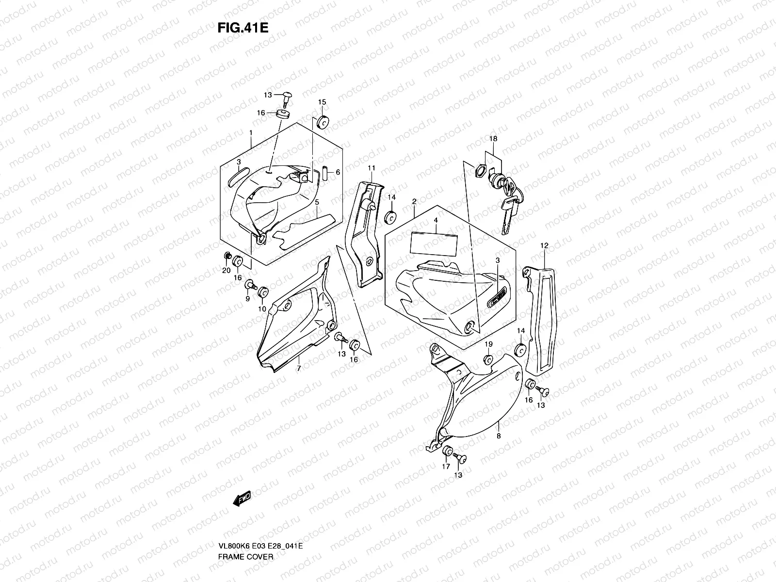 41E - FRAME COVER (MODEL K9)