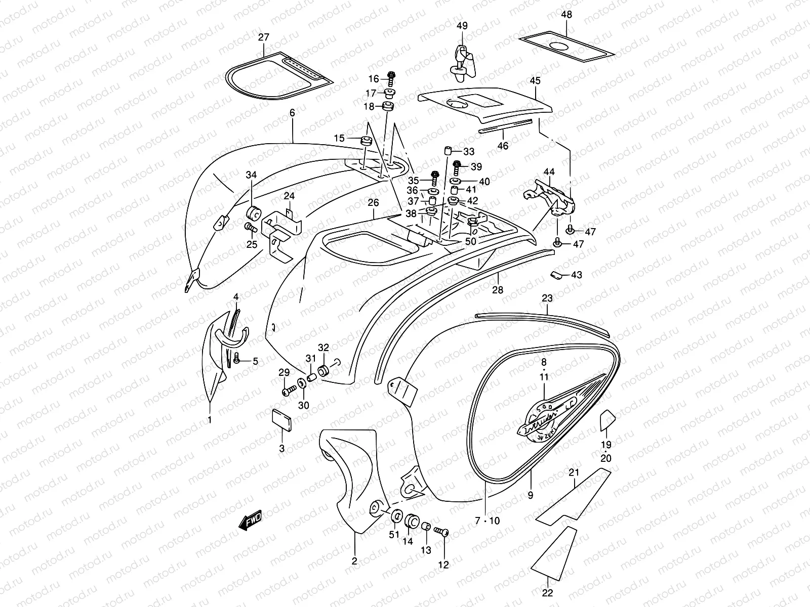 41F - SIDE COVER (MODEL K4)