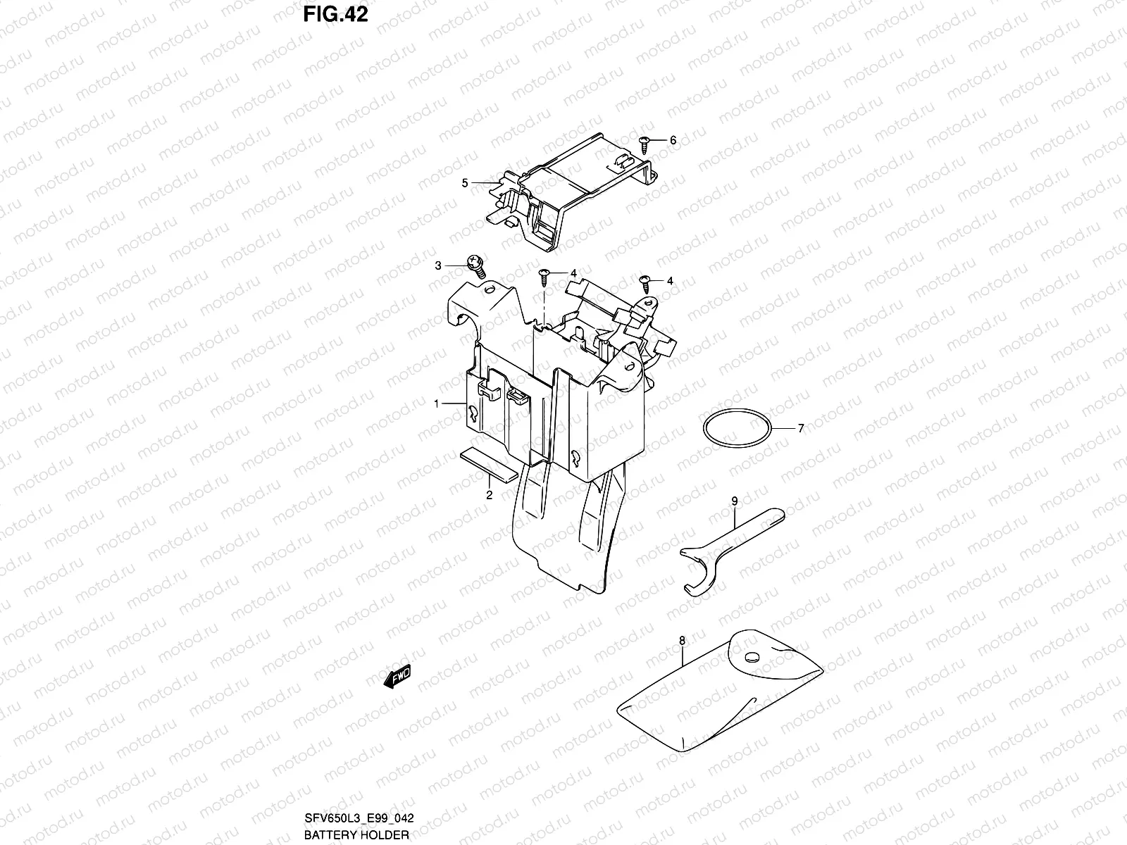 42 - BATTERY HOLDER