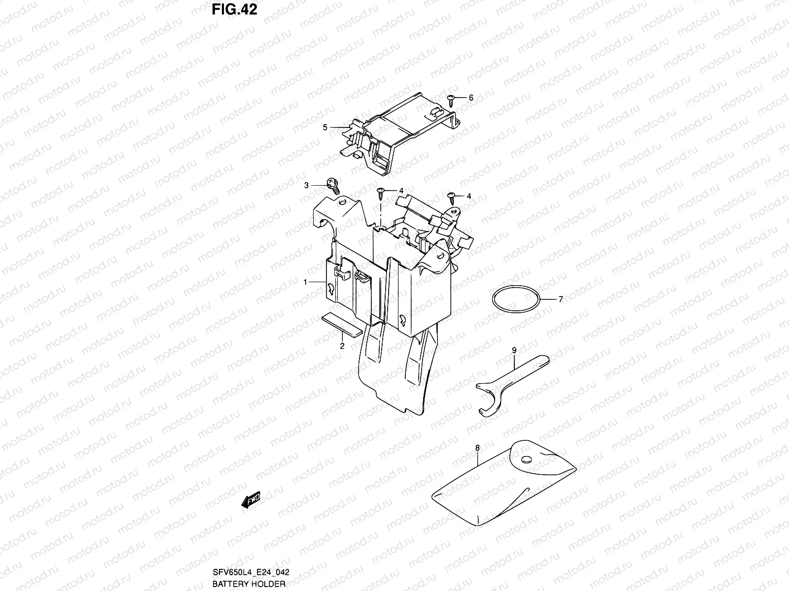 42 - BATTERY HOLDER