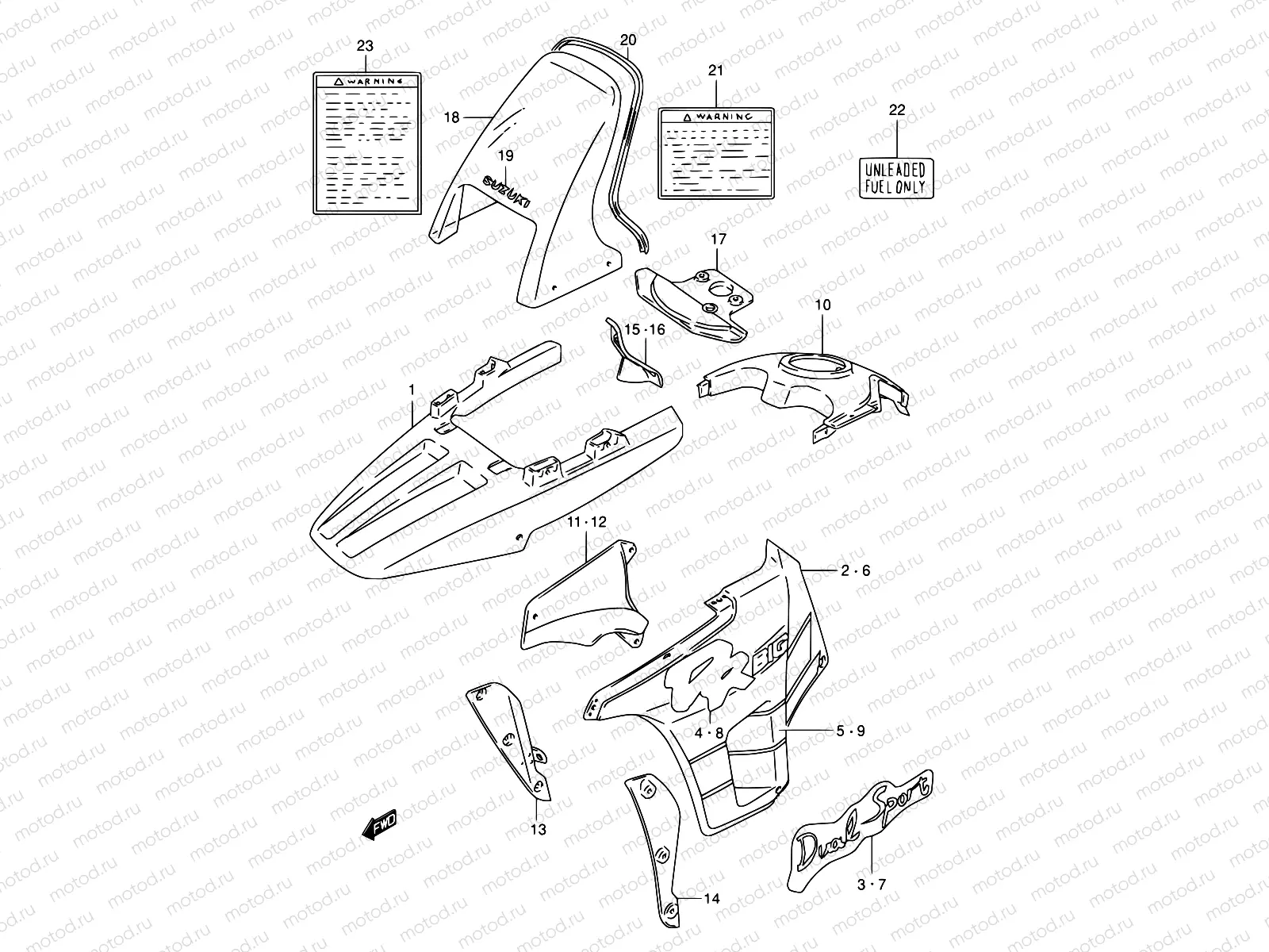 42 - COWLING BODY (MODEL M)