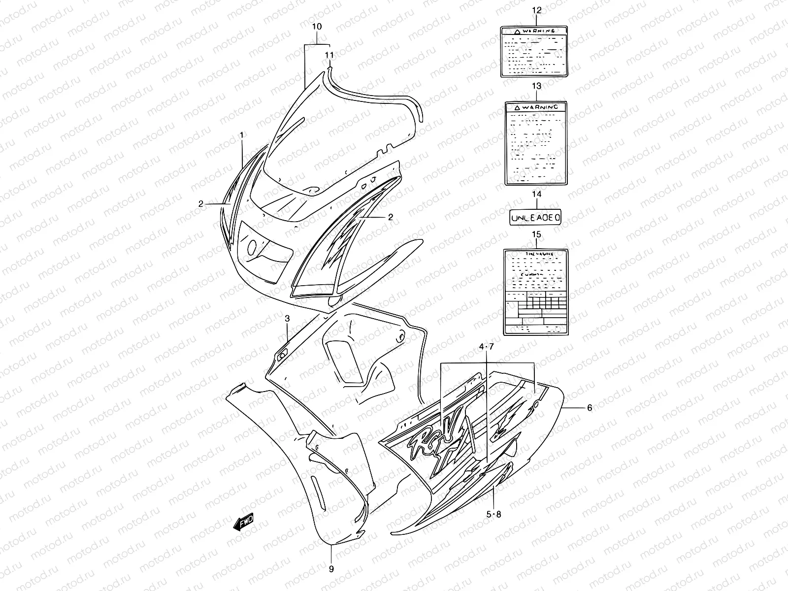 42 - COWLING  BODY (MODEL P 1LE)