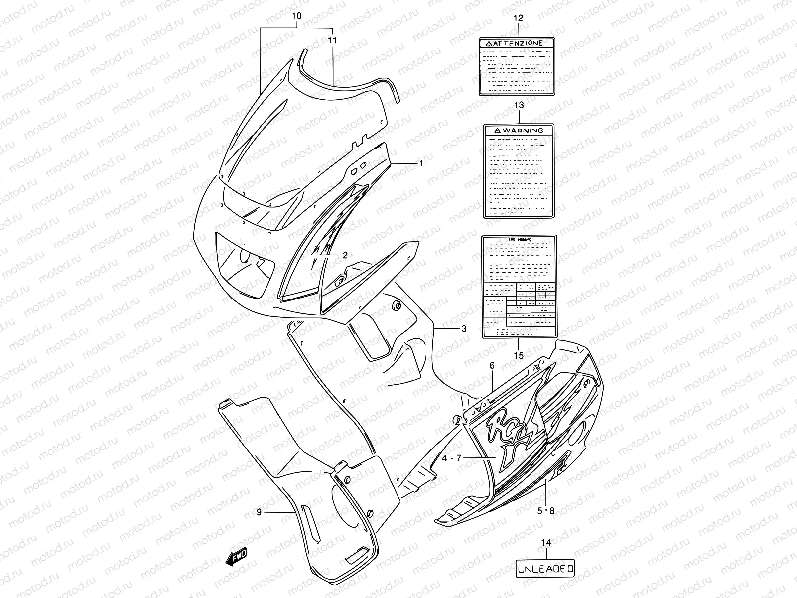 42 - COWLING BODY (MODEL P 1LE)