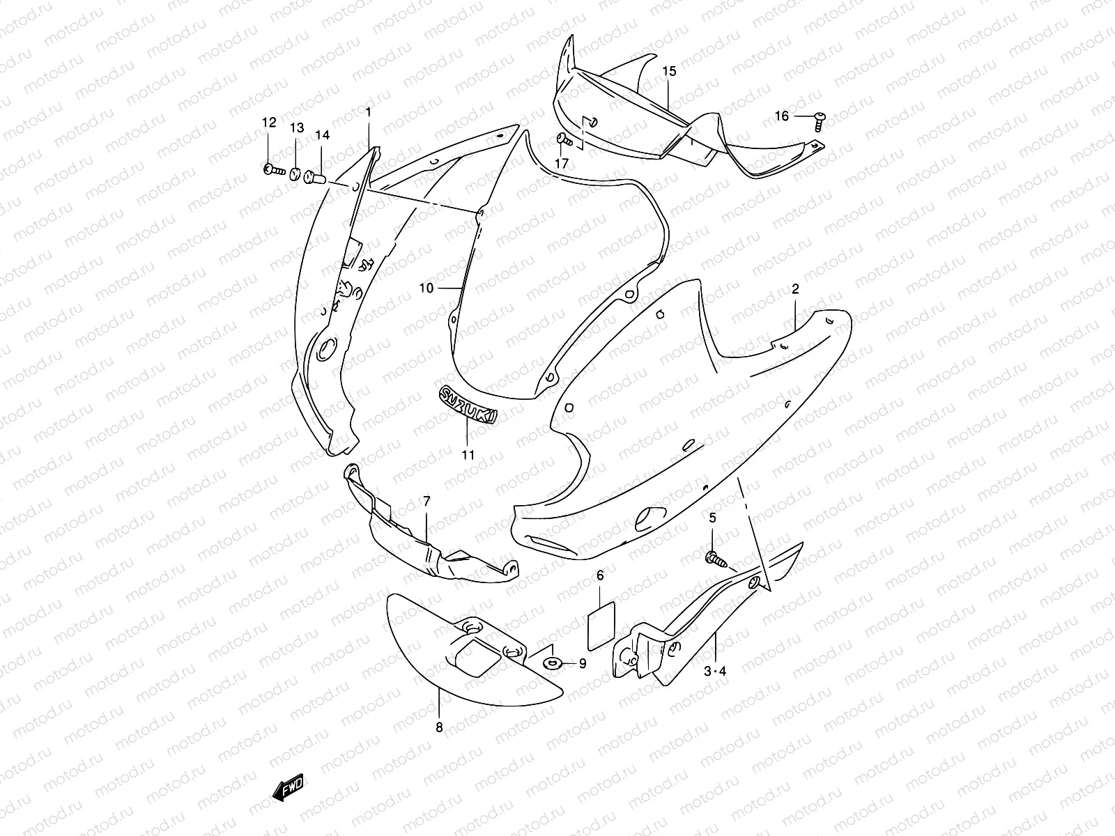 42 - COWLING (MODEL V)