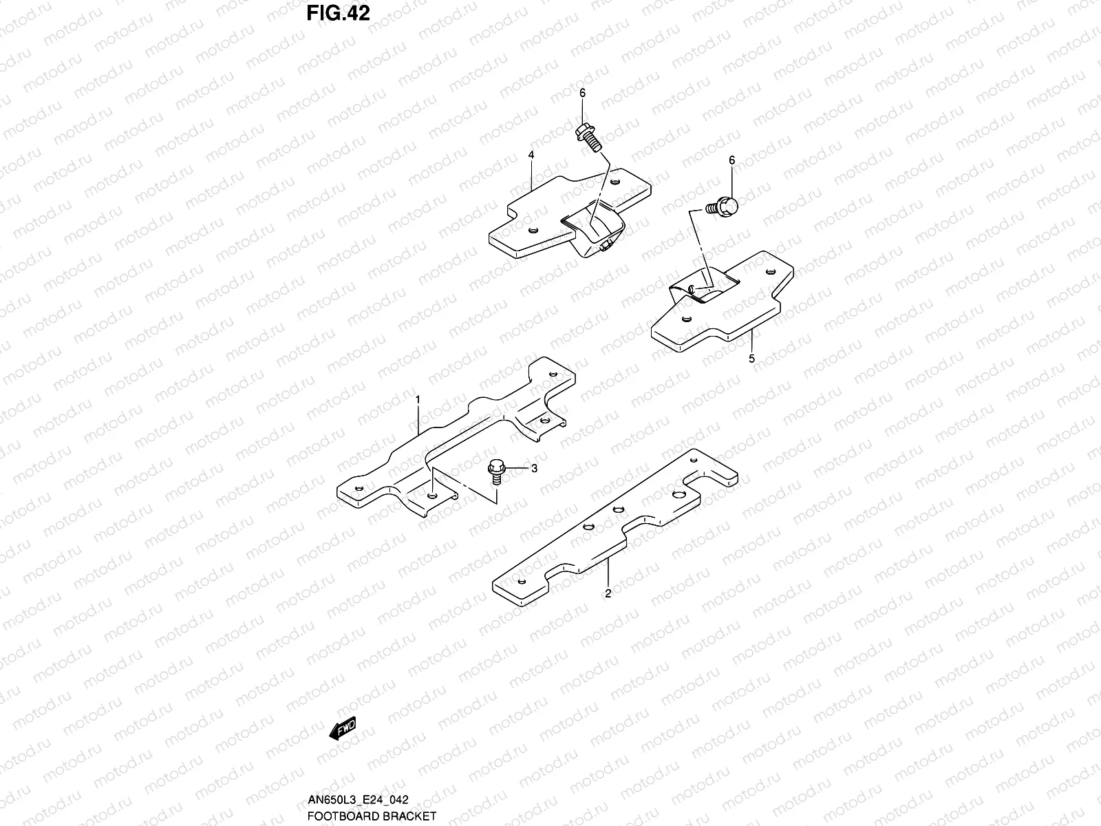 42 - FOOTBOARD BRACKET