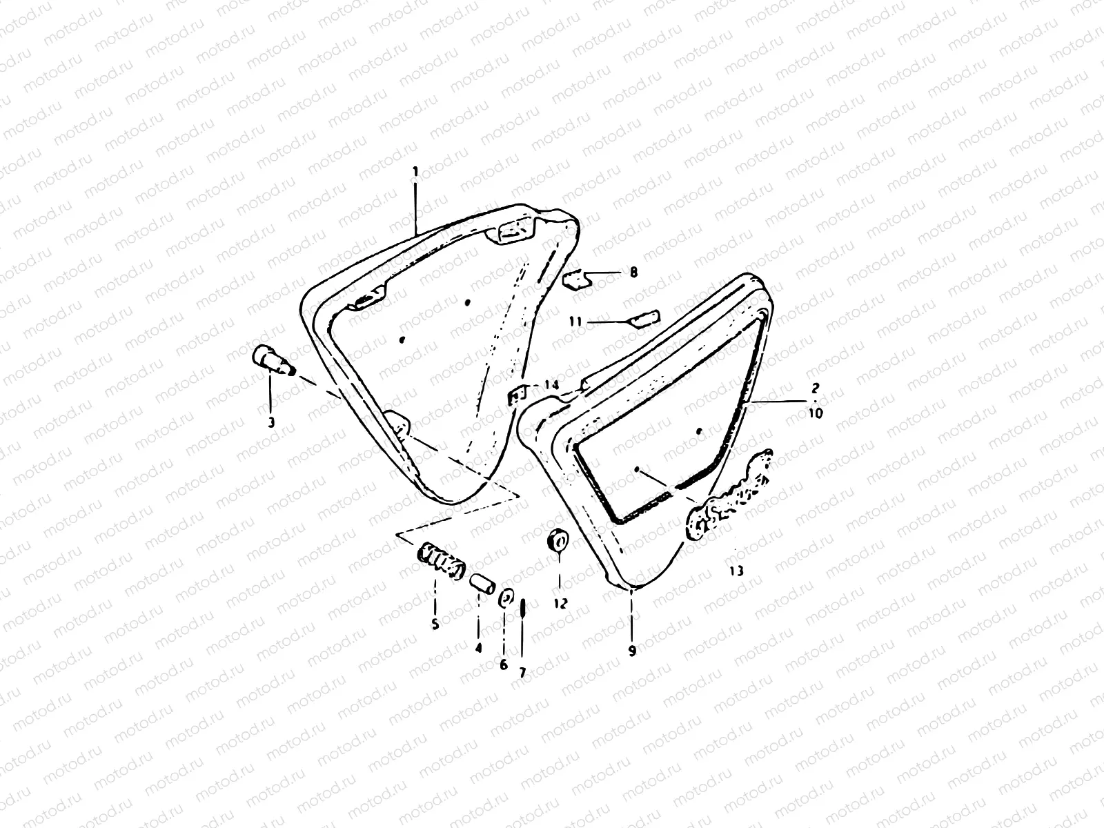 42 - FRAME COVER (GSX400LX)