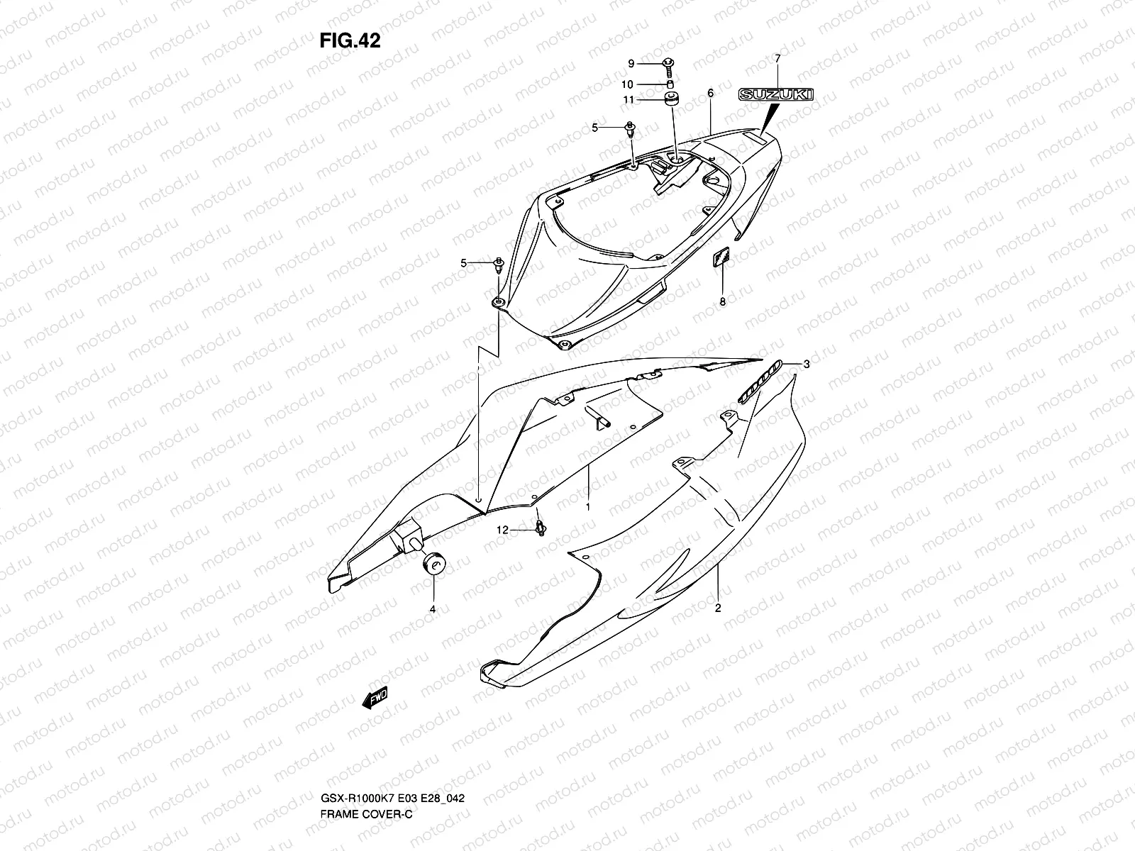 42 - FRAME COVER (MODEL K7)