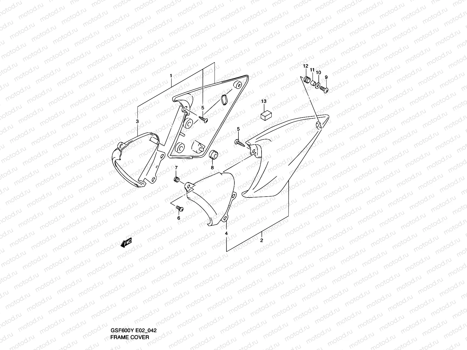 42 - FRAME COVER (MODEL Y/K1)