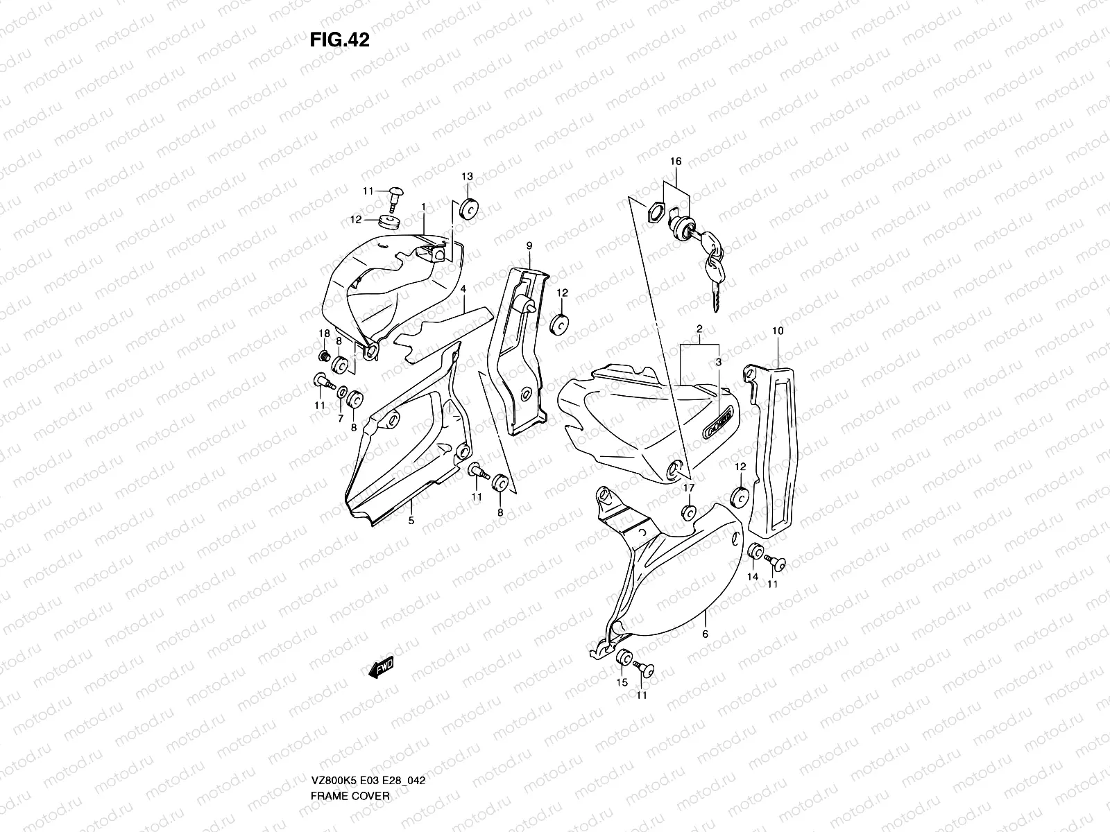 42 - FRAME COVER (VZ800)