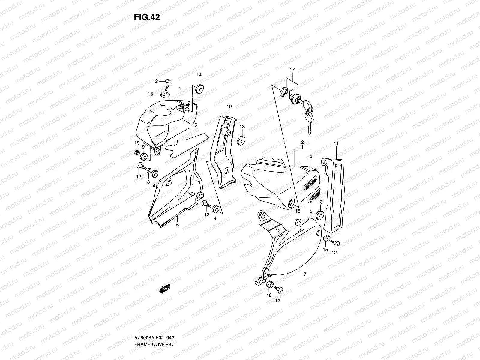 42 - FRAME COVER (VZ800)