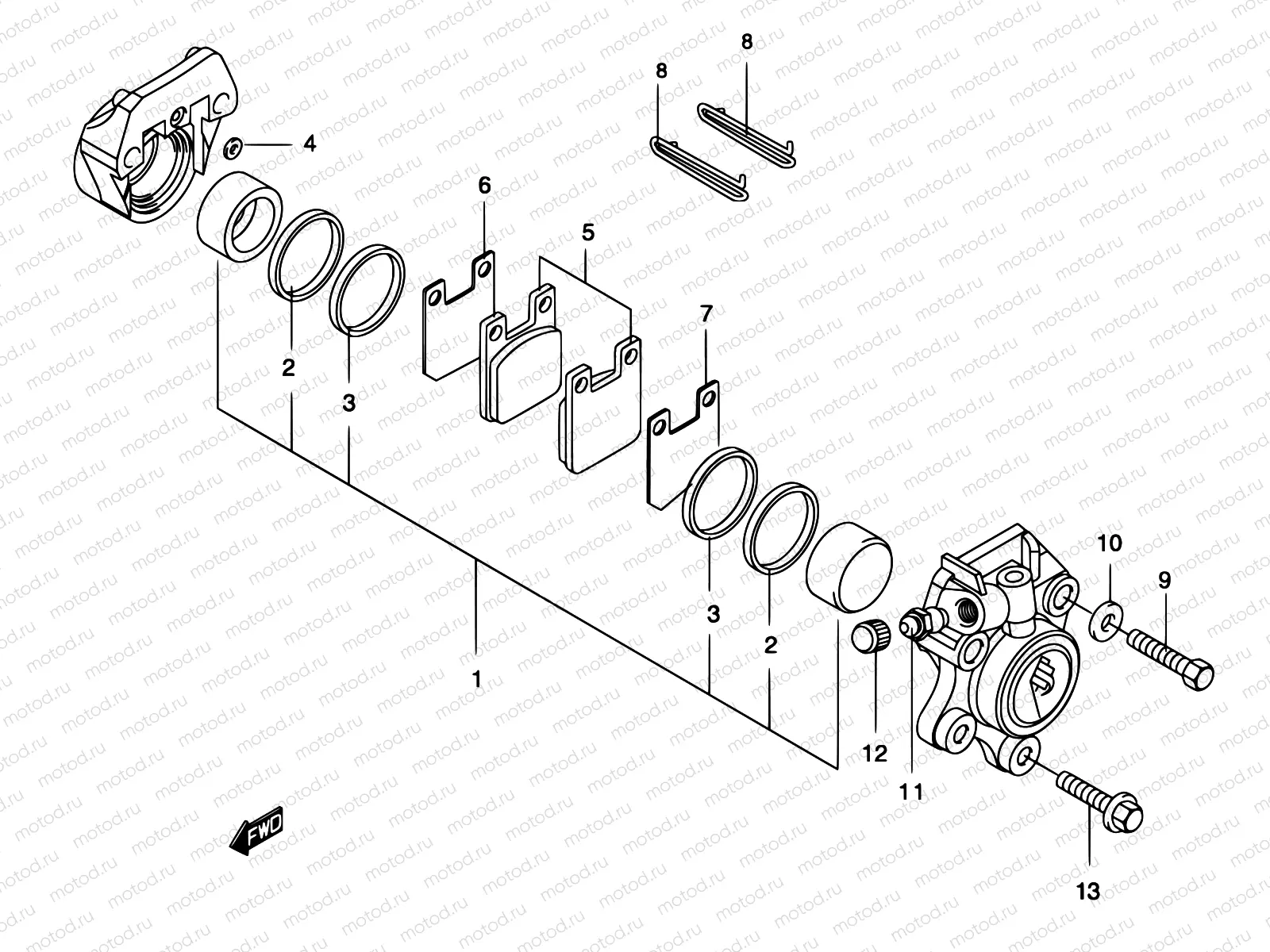 42 - FRONT CALIPER (AJP)