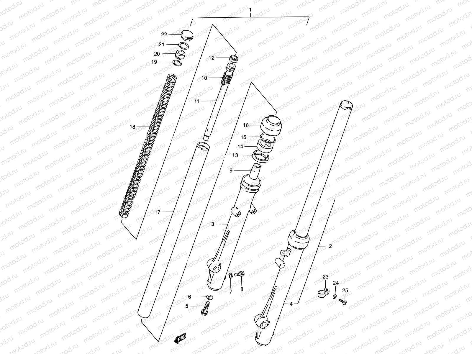 42 - FRONT DAMPER (MODEL D/E/F/G)