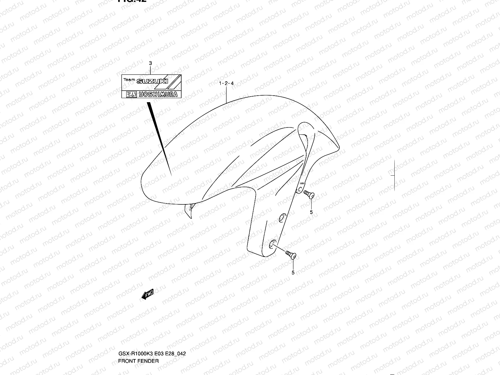42 - FRONT FENDER