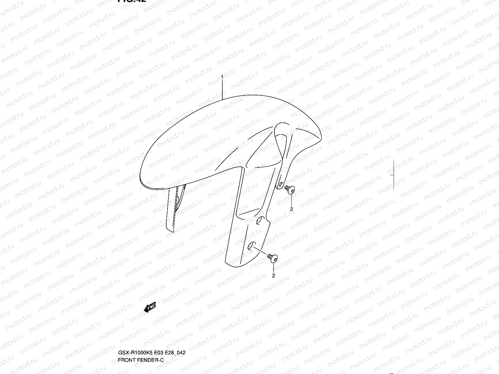 42 - FRONT FENDER