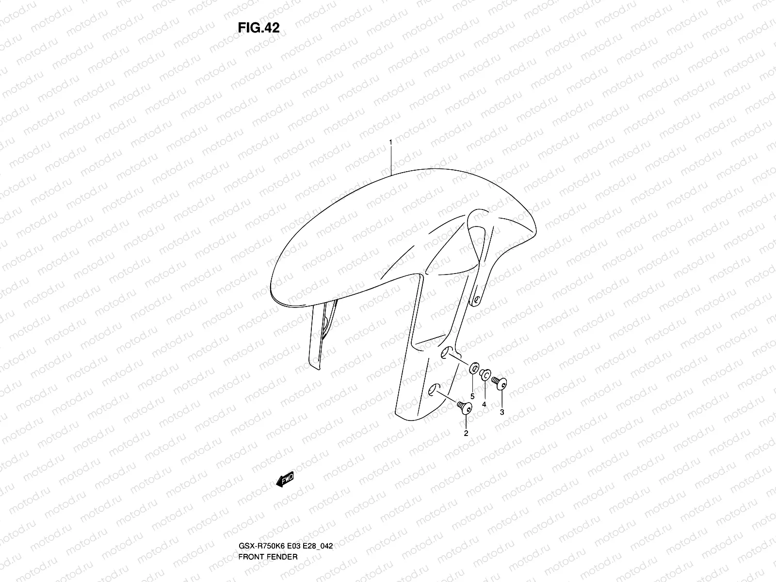 42 - FRONT FENDER