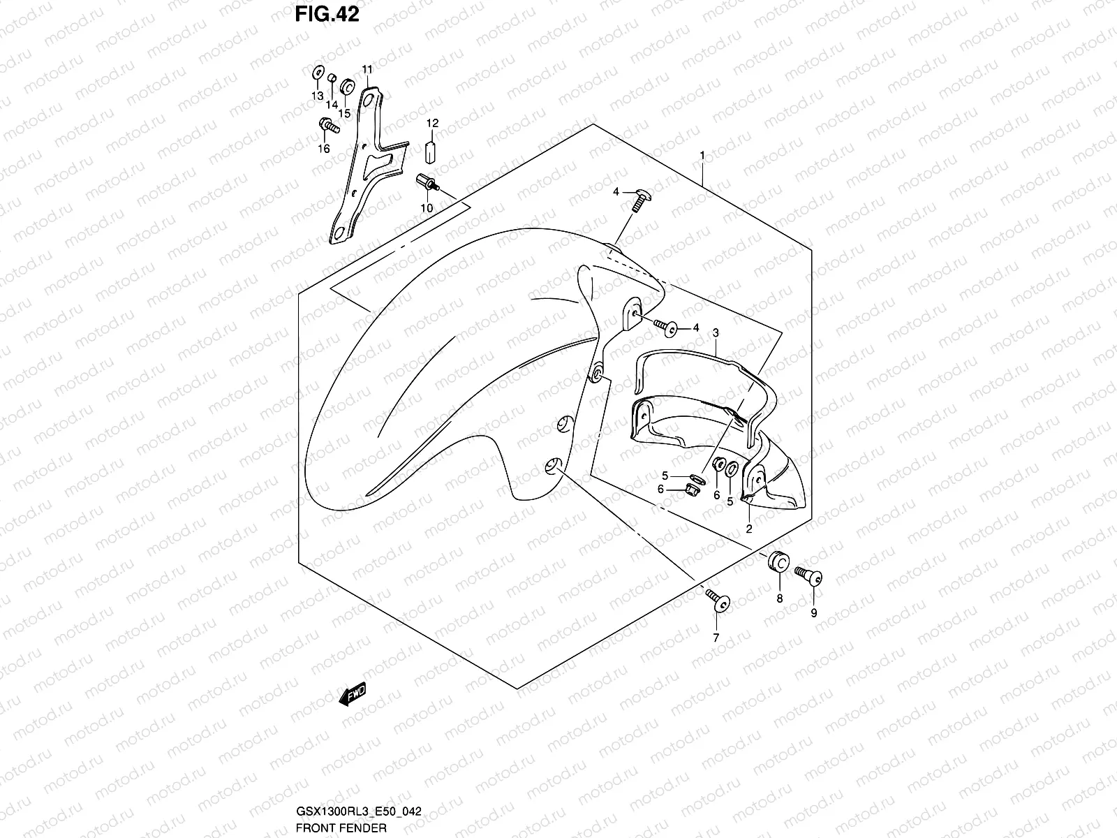 42 - FRONT FENDER