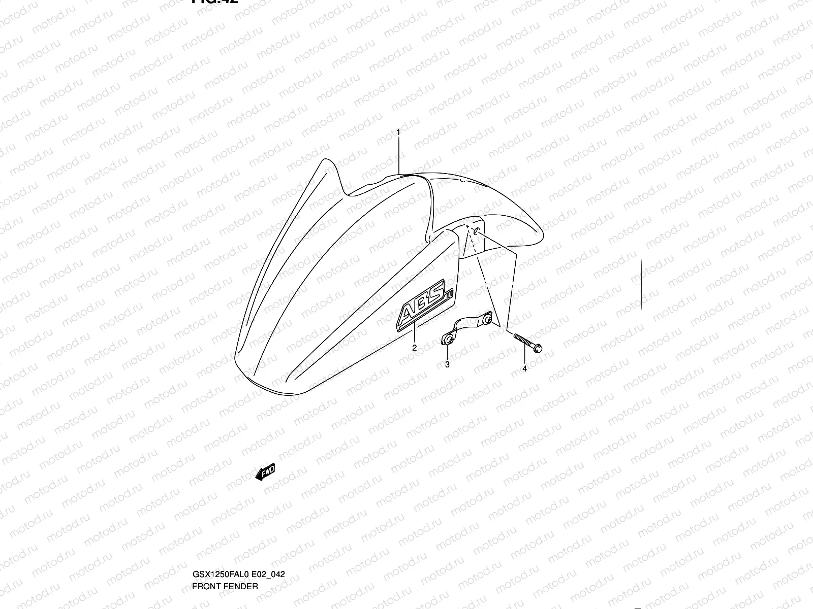42 - FRONT FENDER