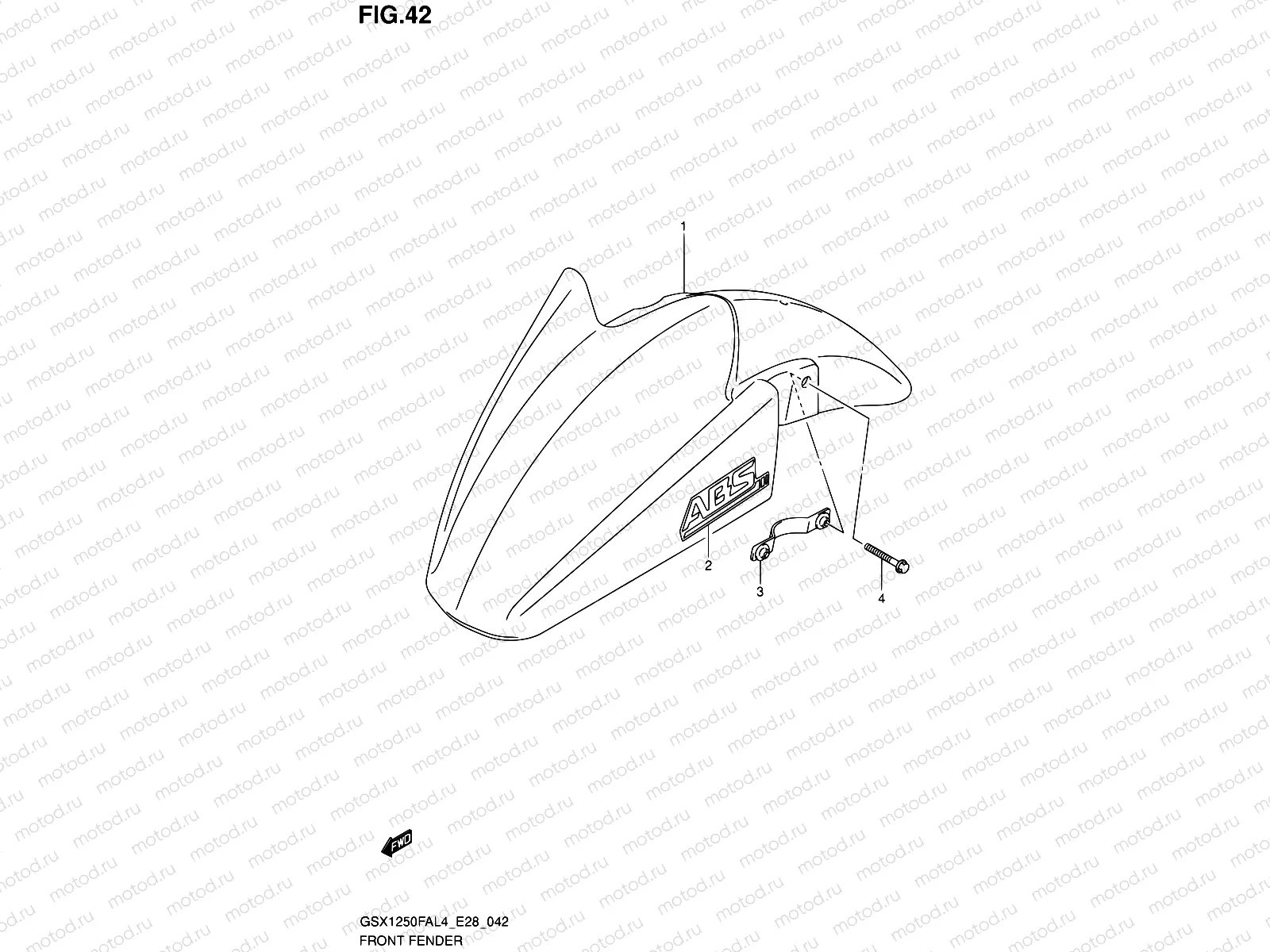 42 - FRONT FENDER