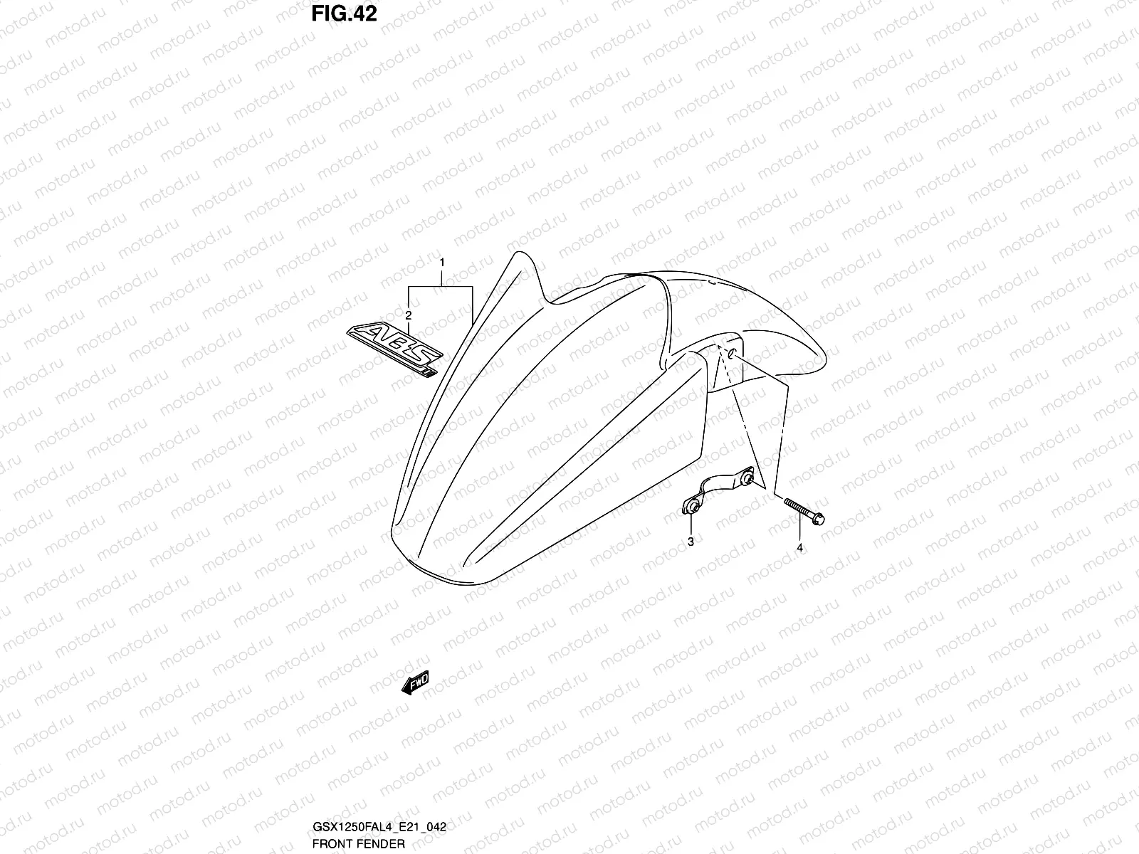 42 - FRONT FENDER