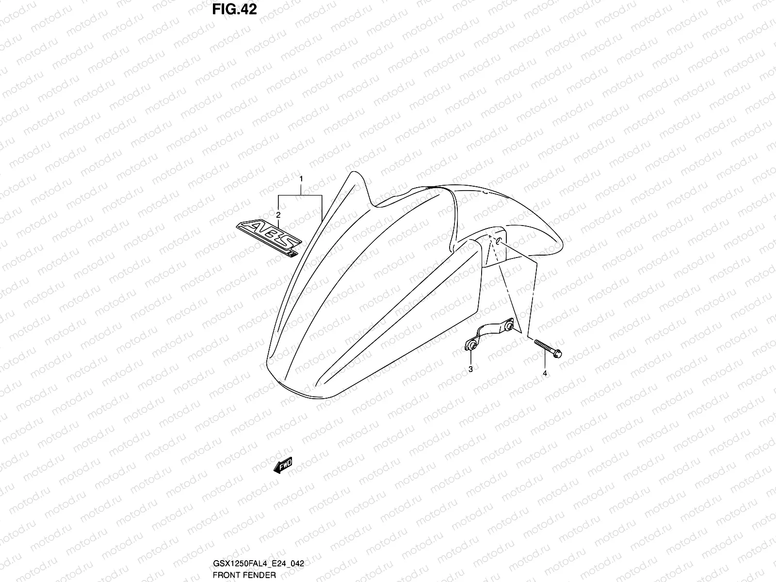42 - FRONT FENDER