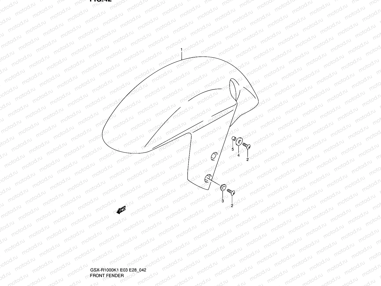 42 - FRONT FENDER (GSX-R1000K1)