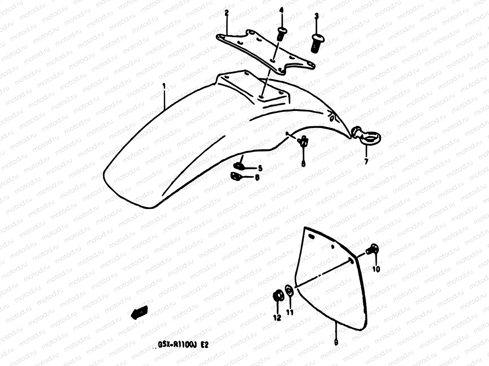 42 - FRONT FENDER (MODEL G)