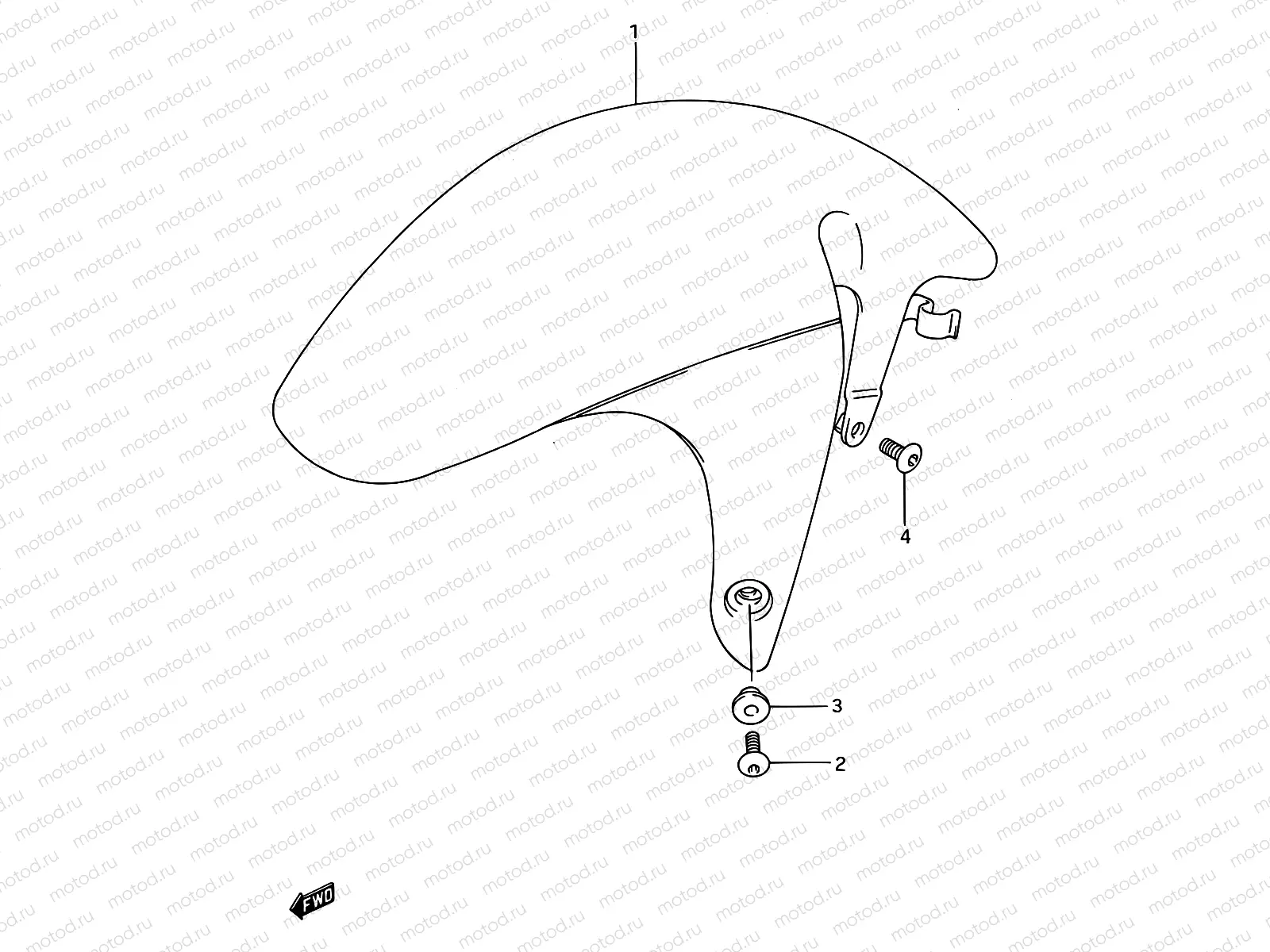 42 - FRONT FENDER (MODEL N/P)