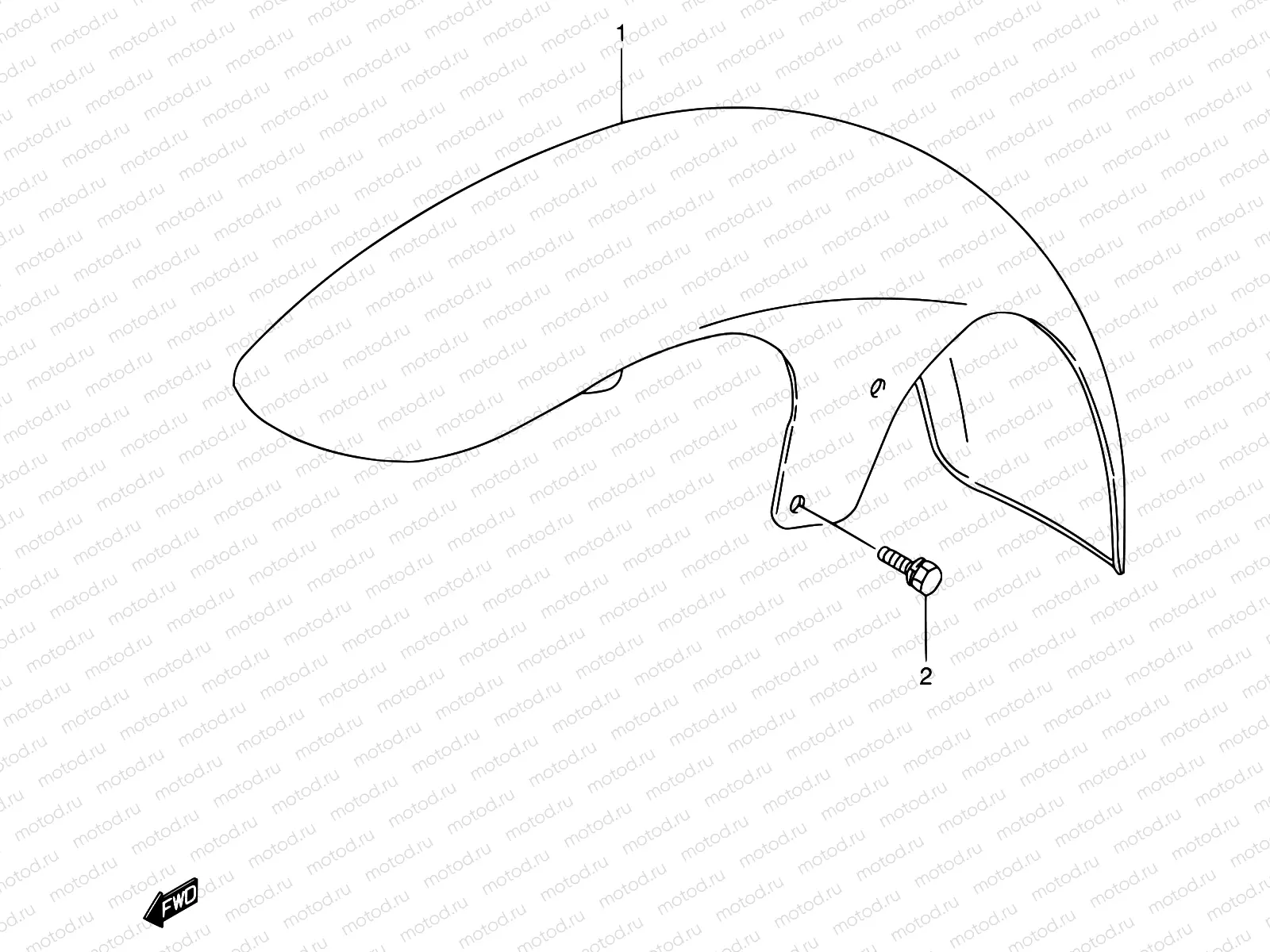 42 - FRONT FENDER (MODEL N/P/R)