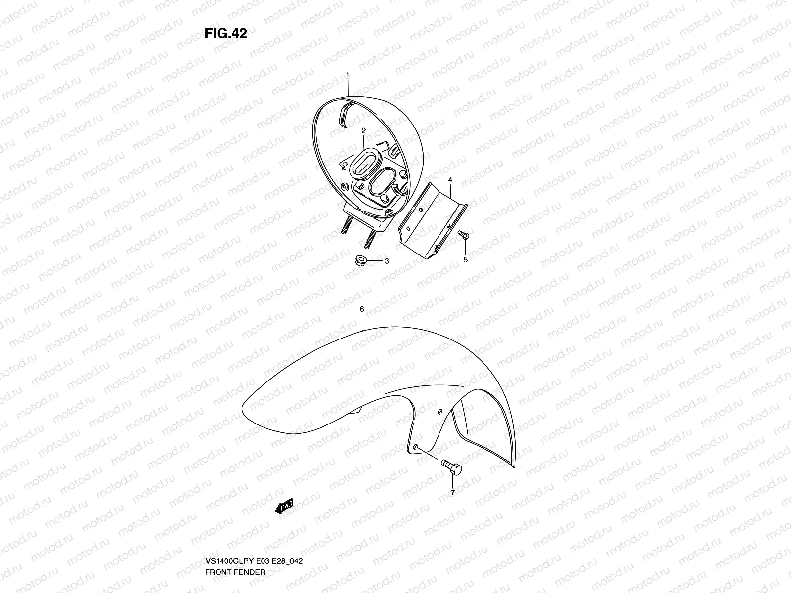 42 - FRONT FENDER (MODEL T)