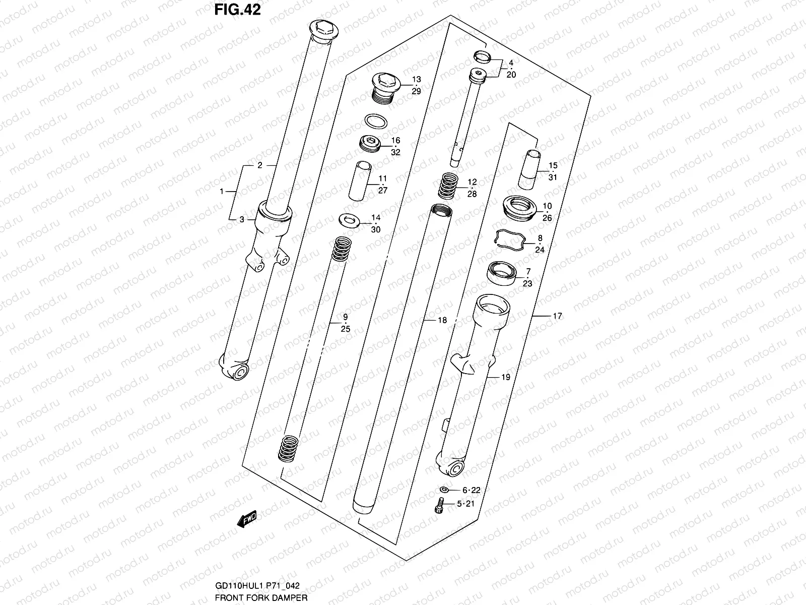 42 - FRONT FORK DAMPER