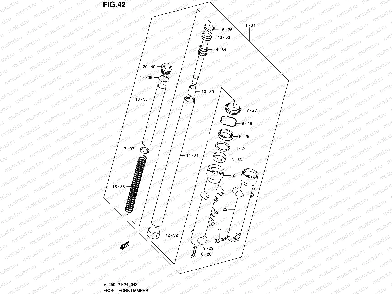 42 - FRONT FORK DAMPER