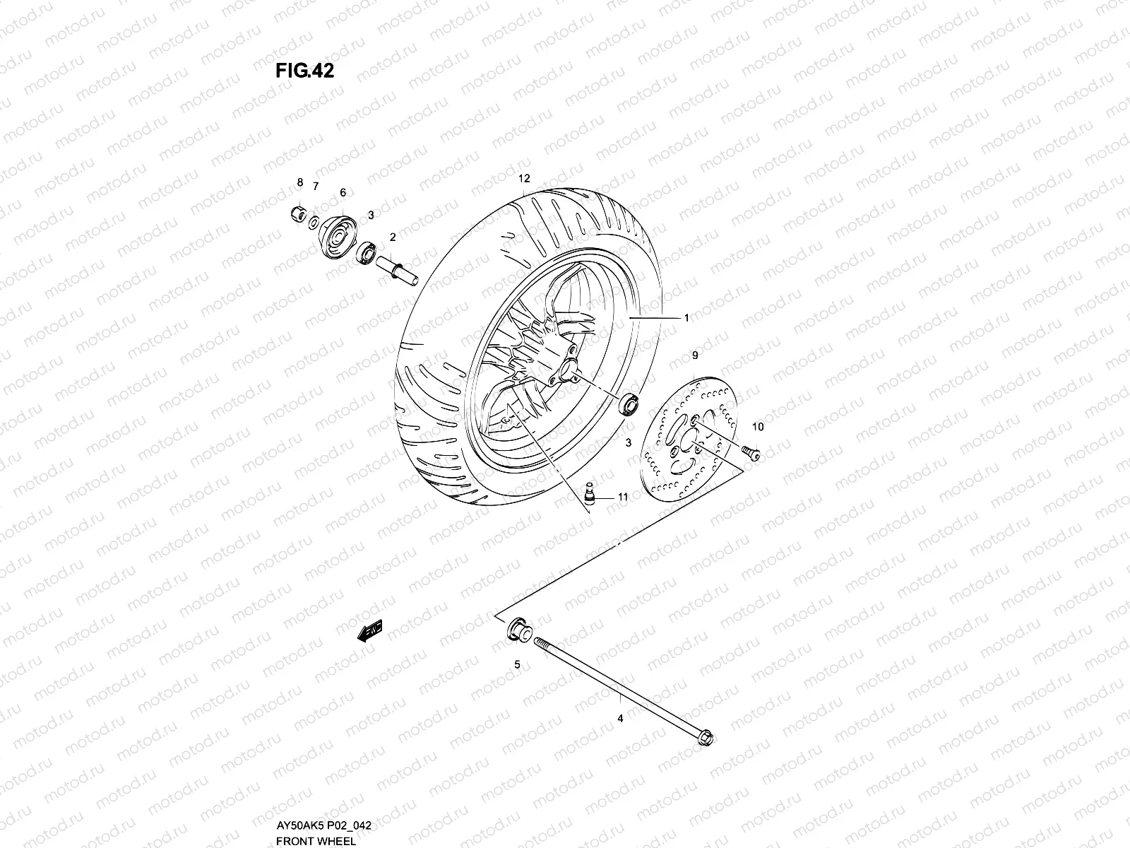 42 - FRONT WHEEL