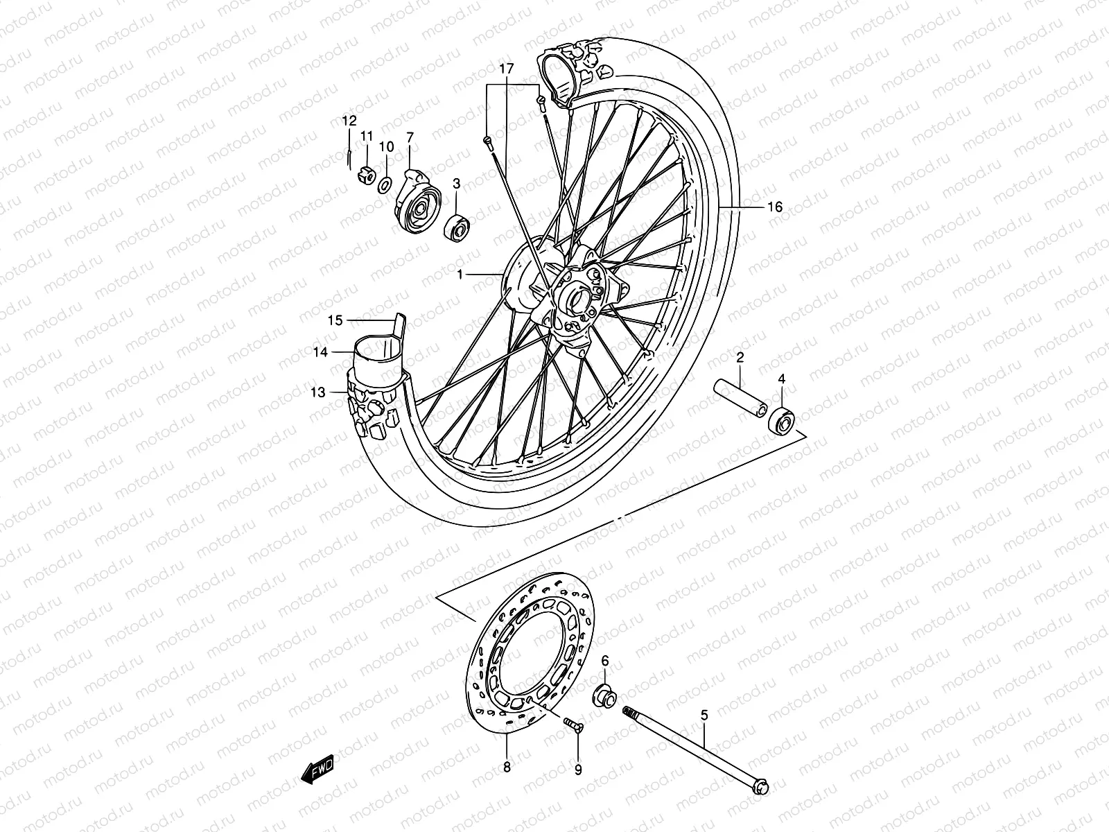 42 - FRONT WHEEL