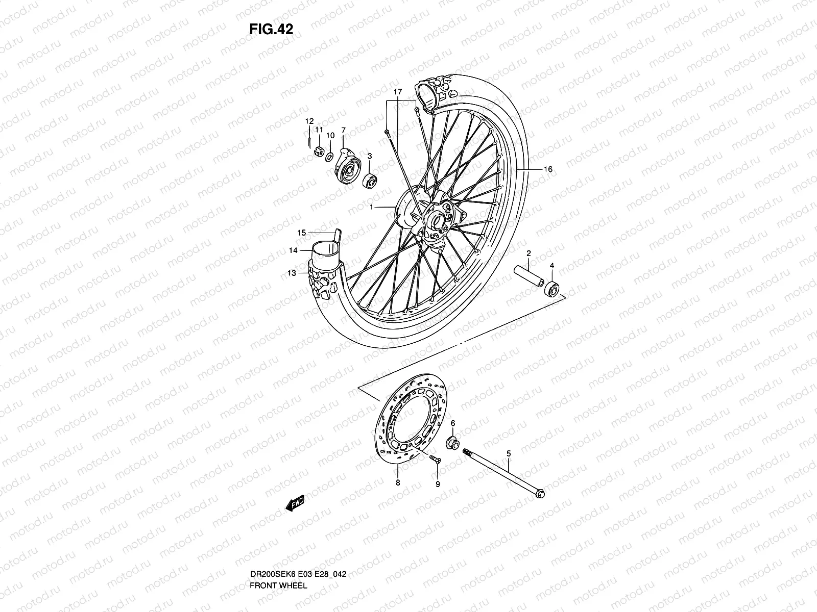 42 - FRONT WHEEL
